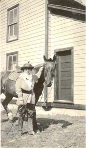 Pearl Williams with her horse