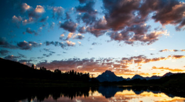 Sunset at Oxbow Bend of the Snake River Grand Teton