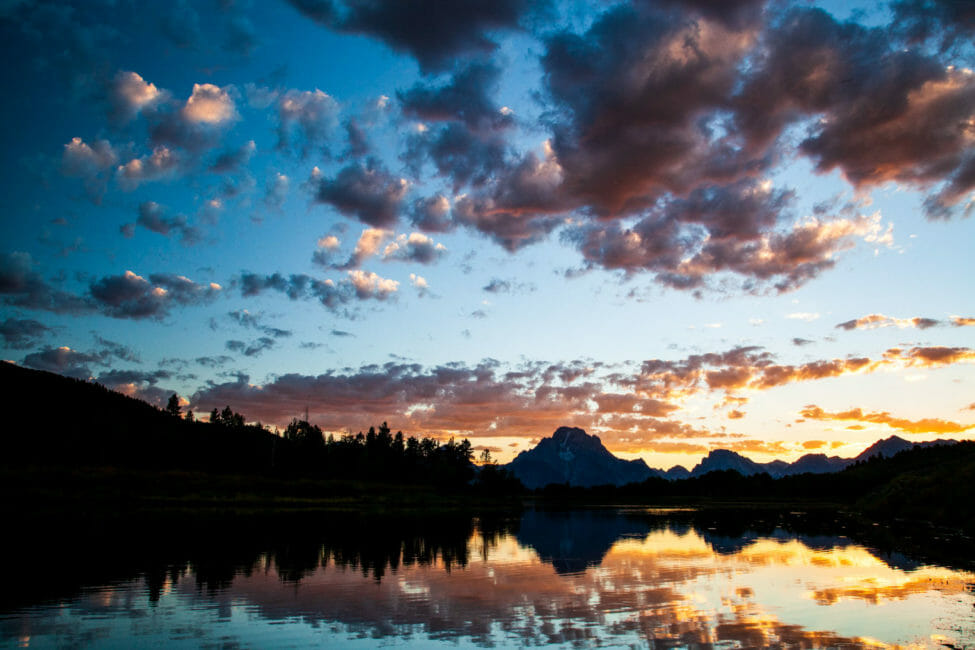 Sunset at Oxbow Bend of the Snake River Grand Teton