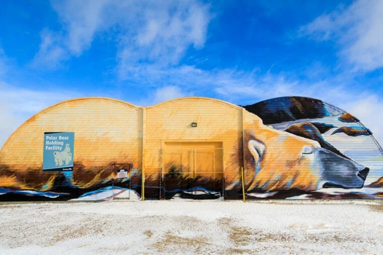 The polar bear jail in Churchill, Manitoba