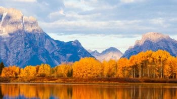 grand teton mountains in the fall
