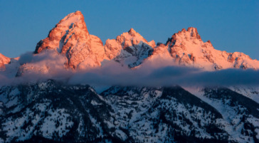 Sunrise on the Teton Range in Jackson Hole