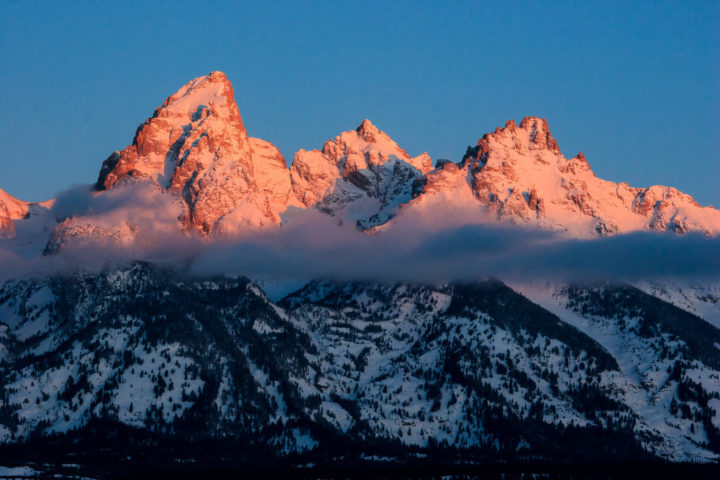 Sunrise on the Teton Range in Jackson Hole