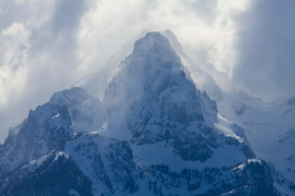 Winter storm in the Tetons