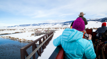 Horse drawn sleigh ride onto the National Elk Refuge